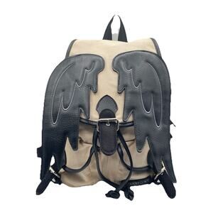Supernatural Join Hunt Angel Wing Backpack 14x11 Canvas Drawstring 3 Compartment